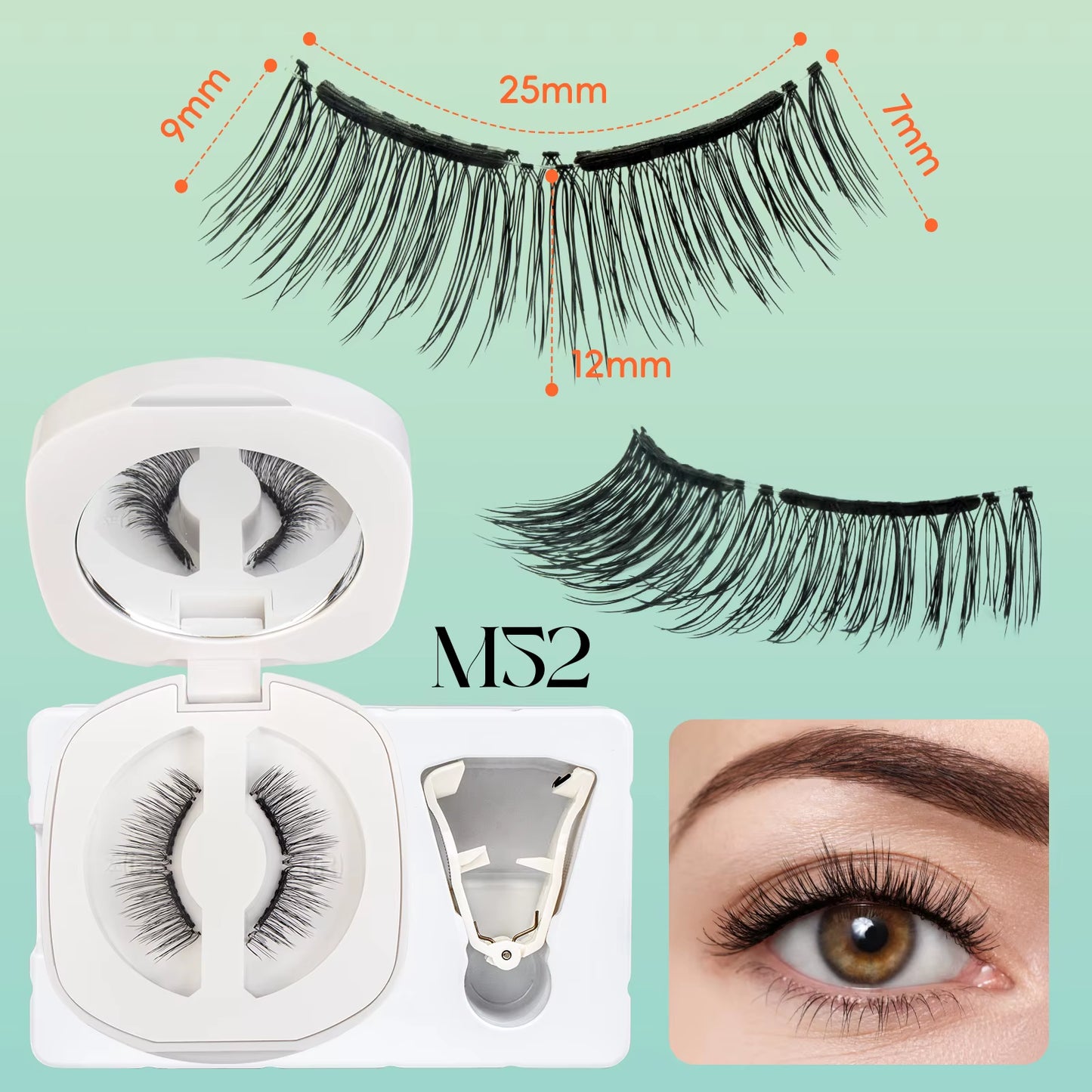Soft Magnetic Eyelashes No Glue Needed Reusable Natural Look 3D Lashes Easy Apply Soft Magnetic Lashes Kit for Eye Makeup