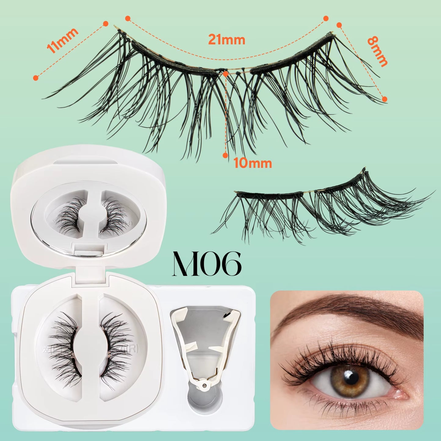Soft Magnetic Eyelashes No Glue Needed Reusable Natural Look 3D Lashes Easy Apply Soft Magnetic Lashes Kit for Eye Makeup